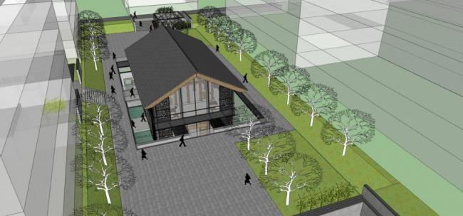 Sketchup商业模型|多层商业会所,中式风格 Sketchup商业模型|多层商业会所,中式风格