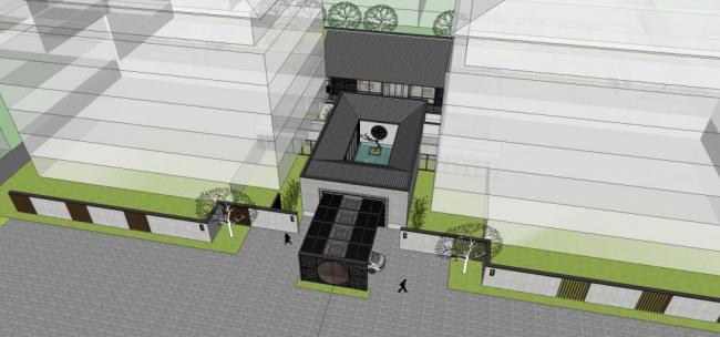 Sketchup商业模型|多层商业会所,中式风格 Sketchup商业模型|多层商业会所,中式风格