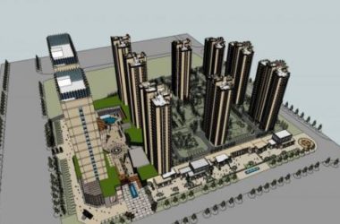 Sketchup住宅模型|高层住宅,综合小区,底层商业,居住建筑,新古典风格-BIM建筑网