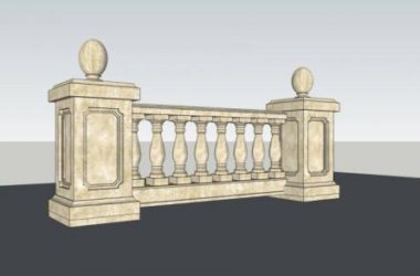 Sketchup素材模型|栏杆，欧式，构件-BIM建筑网