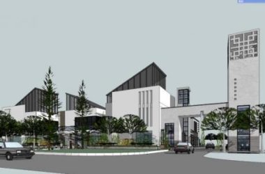 Sketchup商业模型|多层美食商业街，新中式风格-BIM建筑网