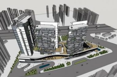 Sketchup综合体模型|多层高层混合,商业综合体,住宅,现代风格-BIM建筑网