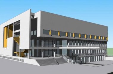 Sketchup学校模型|多层学校食堂,现代风格-BIM建筑网