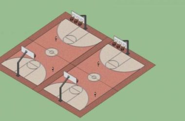 Sketchup素材模型|篮球场，体育素材，构件-BIM建筑网