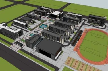 Sketchup学校模型|多层学校,中学校园,教育建筑,现代风格-BIM建筑网