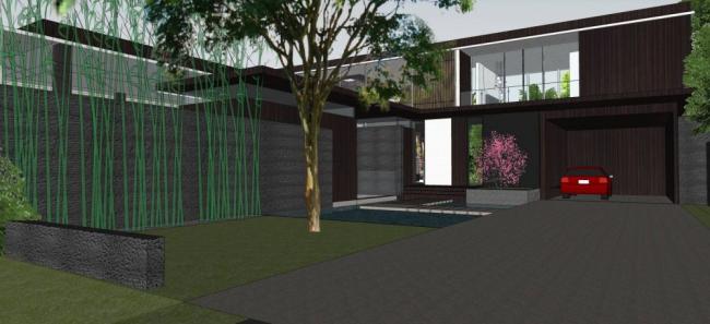 Sketchup景观模型|别墅带景观,新中式风格 Sketchup景观模型|别墅带景观,新中式风格