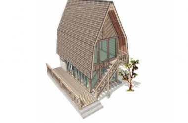 Sketchup住宅模型|木屋住宅，现代风格-BIM建筑网