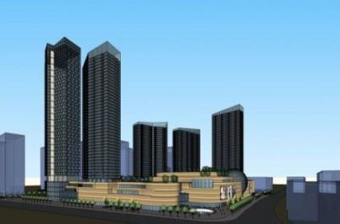 Sketchup综合体模型|超高层城市综合体,高层办公,现代风格-BIM建筑网