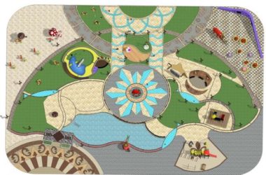 Sketchup景观模型|儿童游乐场，娱乐设施，景观，现代风格-BIM建筑网