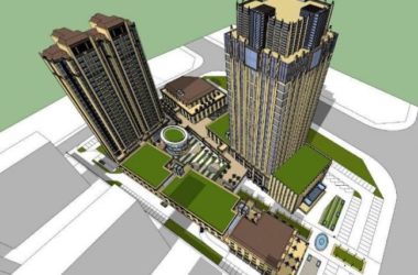 Sketchup综合体模型|高层商业综合体,银行办公,超市,高层住宅,新古典风格-BIM建筑网