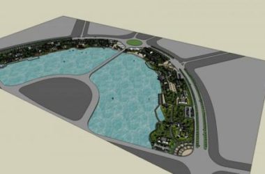 Sketchup景观模型|滨水公园，景观，现代风格-BIM建筑网