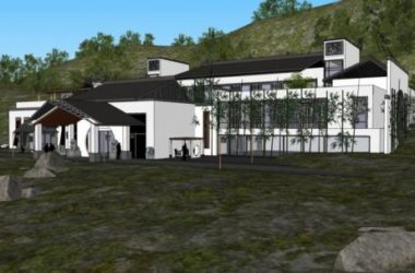 Sketchup酒店模型|多层山地酒店,中式风格-BIM建筑网