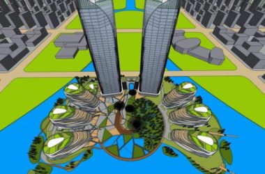 Sketchup综合体模型|超高层商业综合体,办公写字楼,现代风格-BIM建筑网