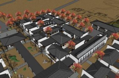 Sketchup酒店模型|多层休闲度假村,酒店,汉式风格,中式风格-BIM建筑网