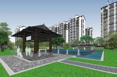 Sketchup住宅模型|高层住宅小区，中式风格，居住建筑-BIM建筑网