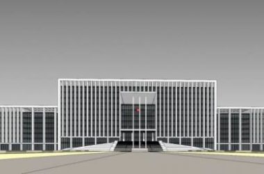 Sketchup办公模型|多层政府办公楼,现代风格-BIM建筑网