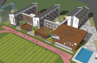 Sketchup学校模型|多层中小学学校,教学楼,教育建筑,新中式风格-BIM建筑网