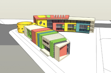 Sketchup学校模型|多层幼儿园学校,教育建筑,现代风格-BIM建筑网