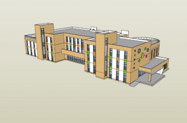 Sketchup学校模型|多层幼儿园学校,教育建筑,现代风格-BIM建筑网