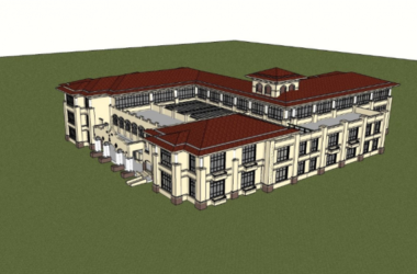 Sketchup学校模型|多层幼儿园学校,教育建筑,欧式古典风格-BIM建筑网