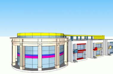 Sketchup学校模型|多层幼儿园学校,教育建筑,现代风格-BIM建筑网