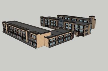 Sketchup学校模型|多层幼儿园学校,教育建筑,现代风格-BIM建筑网