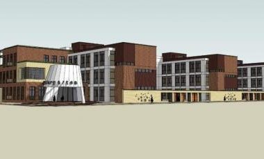 Sketchup学校模型|多层幼儿园学校,教育建筑,现代风格-BIM建筑网