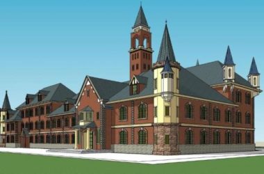 Sketchup学校模型|多层幼儿园学校,教育建筑,欧式古典风格-BIM建筑网
