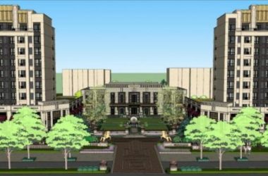 Sketchup住宅模型|小高层住宅,底层商业,新古典风格-BIM建筑网