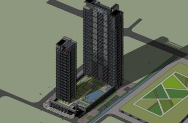 Sketchup住宅模型|超高层住宅,现代风格,居住建筑-BIM建筑网