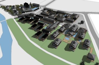 Sketchup酒店模型|多层仿古温泉会所酒店,新中式风格-BIM建筑网