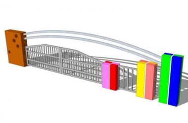 Sketchup素材模型|幼儿园入口大门,素材组件-BIM建筑网