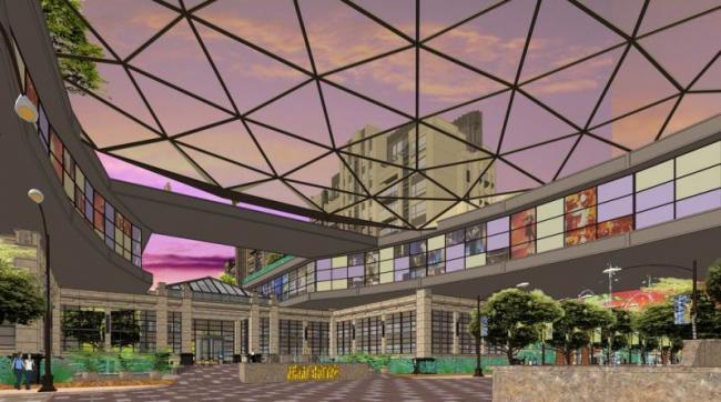 Sketchup景观模型|商业街景观,新古典风格 Sketchup景观模型|商业街景观,新古典风格