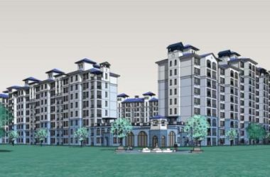 Sketchup住宅模型|小高层住宅小区,居住建筑,西班牙地中海风格-BIM建筑网