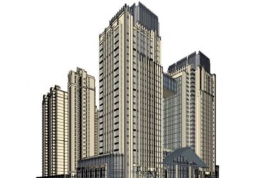 Sketchup综合体模型|高层住宅,商住综合体,ArtDeco风格,古典风格-BIM建筑网