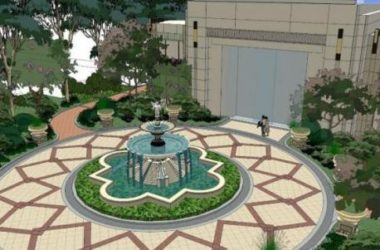 Sketchup景观模型|圆形广场景观，古典风格-BIM建筑网