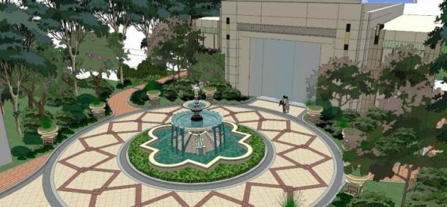 Sketchup景观模型|圆形广场景观,古典风格 Sketchup景观模型|圆形广场景观,古典风格