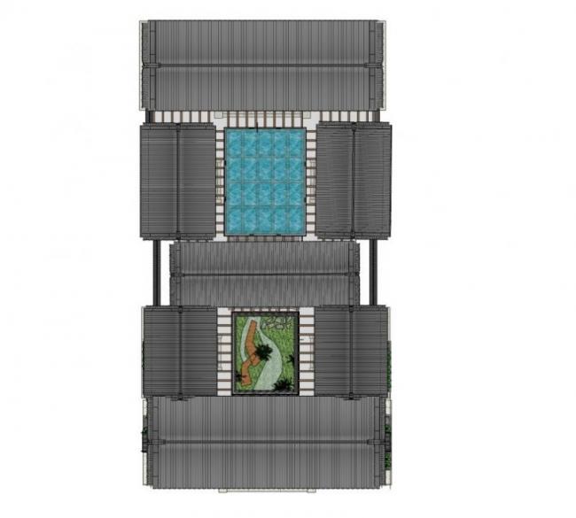 Sketchup住宅模型|多层四合院,中式风格 Sketchup住宅模型|多层四合院,中式风格