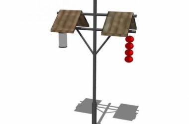 Sketchup素材模型|中式路灯,素材组件-BIM建筑网