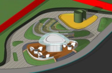 Sketchup景观模型|零售亭贩卖亭，户外桌椅，小广场景观-BIM建筑网