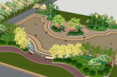 Sketchup景观模型|广场景观，现代风格-BIM建筑网