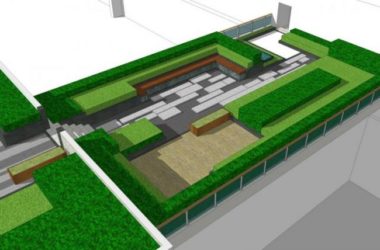 Sketchup景观模型|办公楼屋顶花园景观，现代风格-BIM建筑网