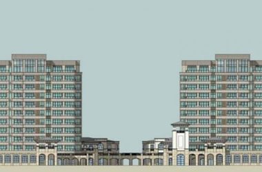 Sketchup住宅模型|高层住宅小区,沿街商业,底层商业,居住建筑,新古典风格-BIM建筑网