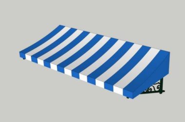 Sketchup素材模型|商业街布艺雨棚,景观素材组件-BIM建筑网