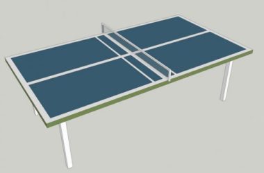 Sketchup素材模型|乒乓球桌，体育设施，素材组件-BIM建筑网