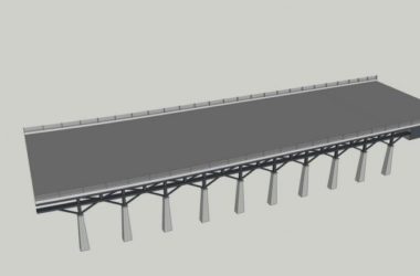 Sketchup素材模型|景观桥，高架桥，天桥，桥墩，景观素材组件-BIM建筑网
