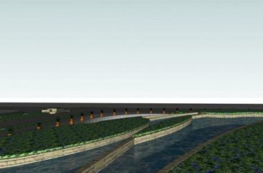 Sketchup景观模型|邻水道路景观,现代风格-BIM建筑网