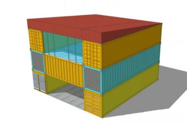 Sketchup商业模型|集装箱建筑-BIM建筑网