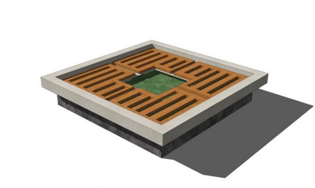 Sketchup素材模型|树池坐凳景观素材组件 Sketchup素材模型|树池坐凳景观素材组件