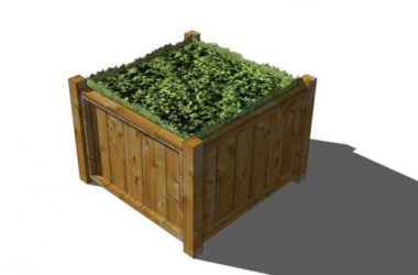 Sketchup素材模型|木树池景观素材组件-BIM建筑网